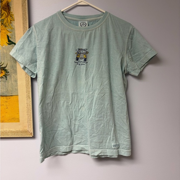 Life Is Good Tops - Life is good dog gone jeep dog Graphic T-Shirt